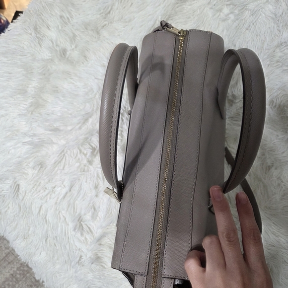 Coach Bleeker Saffiano Leather Riley Carryall Large Crossbody Bag Gray #30149 - Picture 10 of 16